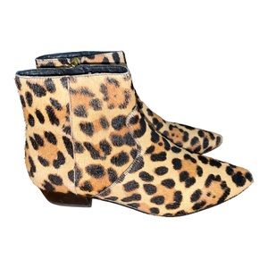 J Crew Factory Walker calf hair women’s ankle boots side zip size : 5